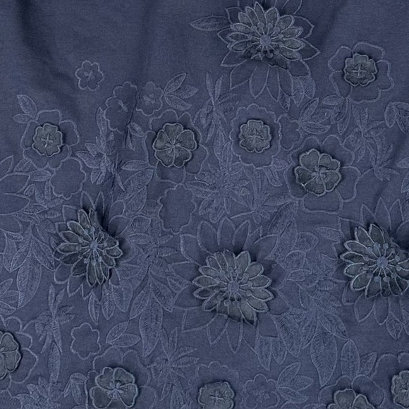 Banana Republic Women’s S Small Navy Sleeveless Appliqué Tank Blouse Coquette - Picture 6 of 7